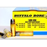 Buffalo Bore Ammunition 500 JRH (500 S&W Short) 440 Grain Hard Cast Lead Flat Nose Box Low Recoil Box of 20