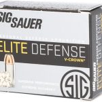 Sig Sauer Elite Performance Ammunition 9mm Luger 115 Grain V-Crown Jacketed Hollow Point Box of 20