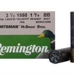 Remington Sportsman Hi-Speed Ammunition 12 Gauge 3-1/2" 1-3/8 oz BB Non-Toxic Steel Shot