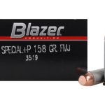 Blazer Ammunition 38 Special +P 158 Grain Full Metal Jacket