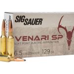 Sig Sauer Venari SP Ammunition 6.5 Creedmoor 129 Grain Jacketed Soft Point Box of 20