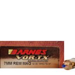 Barnes VOR-TX Ammunition 7mm Remington Magnum 140 Grain TTSX Polymer Tipped Spitzer Boat Tail Lead-Free Box of 20
