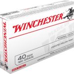 Winchester USA Ammunition 40 S&W 180 Grain Jacketed Hollow Point Box of 50