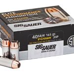 Sig Sauer Elite Performance Ammunition 40 S&W 165 Grain V-Crown Jacketed Hollow Point Box of 20
