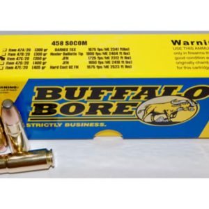 Buffalo Bore 458 SOCOM ammunition