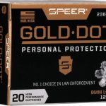 Speer Gold Dot Ammunition 9mm Luger 124 Grain Jacketed Hollow Point