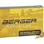 Berger Match Grade Ammunition 6mm Creedmoor 105 Grain Hybrid Target Box of 20