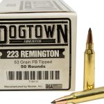 Dogtown Ammunition 223 Remington 53 Grain Polymer Tip Flat Base Box of 50