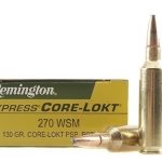 Remington Core-Lokt Ammunition 270 Winchester Short Magnum (WSM) 130 Grain Core-Lokt Pointed Soft Point Box of 20