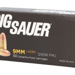 Sig Sauer Elite Performance Ammunition 9mm Luger 124 Grain Full Metal Jacket