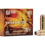 Federal Fusion Ammunition 454 Casull 260 Grain Bonded Jacketed Hollow Point Box of 20