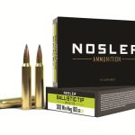 Nosler ammunition box and bullets