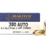 Magtech Ammunition 380 ACP 95 Grain Jacketed Hollow Point Box of 50