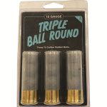 Reaper Defense Triple Ball Round Ammunition 12 Gauge 2-3/4" 72 Caliber Rubber Balls 3 Pellets 3PK