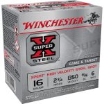 Winchester Super-X Xpert Game and Target Ammunition 16 Gauge 2-3/4" 15/16 oz #6 Non-Toxic Steel Shot