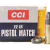 CCI 22 LR Pistol Match