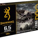Browning Long Range Pro Match Ammunition 6.5 Creedmoor 130 Grain Sierra MatchKing Hollow Point Boat Tail Box of 20