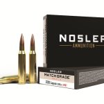 Nosler Match Grade Ammunition 338 Lapua Magnum 300 Grain Custom Competition Hollow Point Boat Tail Box of 20