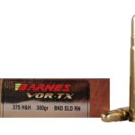 Barnes VOR-TX Safari Ammunition 375 H&H Magnum 300 Grain Banded Solid Round Nose Box of 20