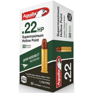 Aguila .22 HP cartridges box