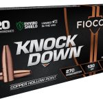 Fiocchi Knock Down Ammunition 270 Winchester 130 Grain Solid Hollow Point Lead Free Box of 20