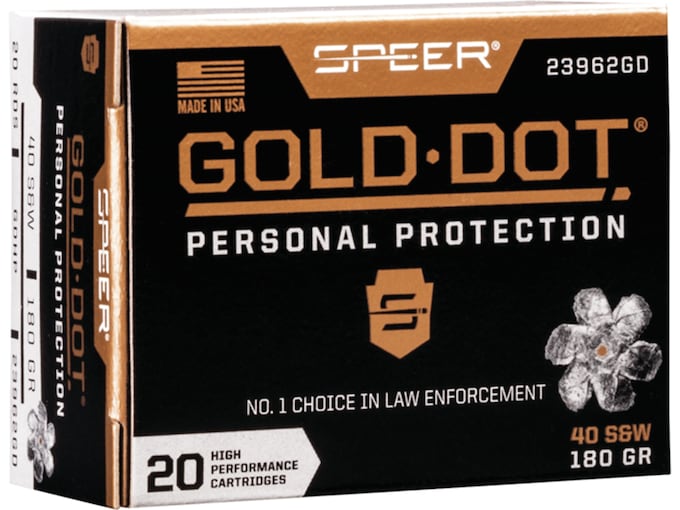 868506 Speer Gold Dot ammunition box