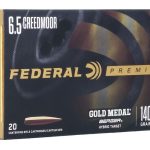Federal Premium Gold Medal Berger Ammunition 6.5 Creedmoor 140 Grain Hollow Point Boat Tail