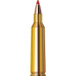Rifle cartridge with red tip