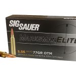 Sig Sauer Marksman Elite Ammunition 5.56x45mm NATO 77 Grain Sierra MatchKing Hollow Point Box of 20