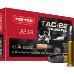 Norma TAC-22 Subsonic Ammunition 22 Long Rifle 40 Grain Lead Round Nose Box of 50