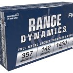 Fiocchi Range Dynamics Ammunition 357 Magnum 142 Grain Full Metal Jacket Truncated Cone Box of 50