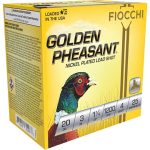 Fiocchi Golden Pheasant Ammunition 20 Gauge 3" 1-1/4 oz #4 Nickel Plated Shot Box of 25