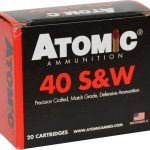 Atomic Ammunition 40 S&W 155 Grain Jacketed Hollow Point Box of 20