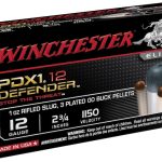 Winchester Defender Ammunition 12 Gauge 2-3/4" 1/2 oz 00 Buckshot over 1 oz Slug Rifled Slug