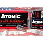 Atomic Ammunition 45 ACP Subsonic 250 Grain Bonded Match Hollow Point Box of 50