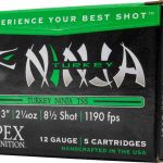 Apex Turkey Ninja TSS Ammunition 12 Gauge #8-1/2 Non-Toxic Tungsten Super Shot Box of 5