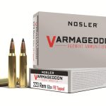 Nosler Varmageddon Ammunition 223 Remington 53 Grain Polymer Tip Flat Base Box of 20