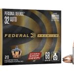 Federal Premium Personal Defense Ammunition 32 ACP 68 Grain Jacketed Hollow Point Box of 20