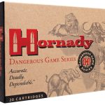 Hornady Dangerous Game Ammunition 375 H&H Magnum 300 Grain DGS Flat Nose Solid Box of 20