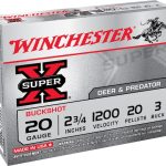 Winchester Super-X Ammunition 20 Gauge 2-3/4" Buffered #3 Buckshot 20 Pellets