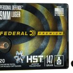 Federal Premium Personal Defense Ammunition 9mm Luger +P 124 Grain HST Jacketed Hollow Point