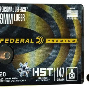 Federal Premium Personal Defense Ammunition 9mm Luger +P 124 Grain HST Jacketed Hollow Point 9776 5967468 300x300