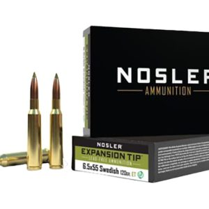 Nosler ammunition box and bullets