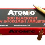 Atomic Tactical LE Ammunition 300 AAC Blackout 110 Grain Nosler Varmageddon Polymer Tip Spitzer Box of 20