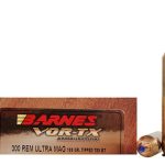 Barnes VOR-TX Ammunition 300 Remington Ultra Magnum 180 Grain TTSX Polymer Tipped Spitzer Boat Tail Lead-Free Box of 20