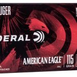 Federal American Eagle Ammunition 9mm Luger 115 Grain Full Metal Jacket