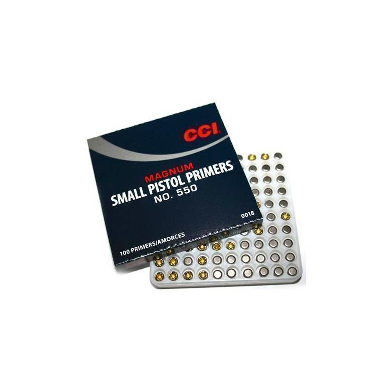 Primers-CCI-550-Small-Pistol-Magnum-1-Tray-of-100 CCI Small Pistol Magnum Primers