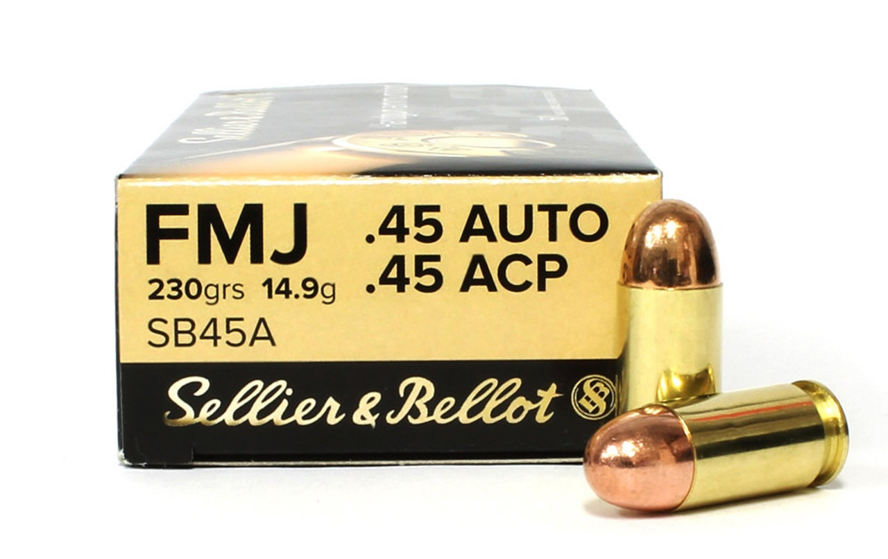 Sellier-Bellot-Ammunition-45-ACP-230-Grain-Full-Metal-Jacket Sellier Bellot Ammunition 45 ACP 230 Grain Full Metal Jacket