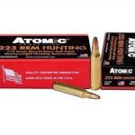 Atomic Hunting Ammunition 223 Remington 112 Grain Expanding Round Nose Soft Point Box of 20