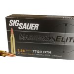 Sig Sauer Marksman Elite Ammunition 223 Remington 77 Grain Open Tip Match